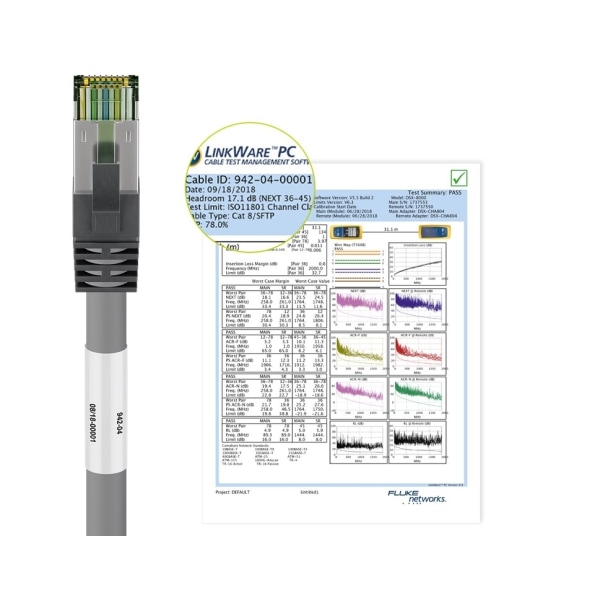 Goobay CAT 8.1 Patchkabel, S/FTP (PiMF), hvid 99,9 % iltfri kobber