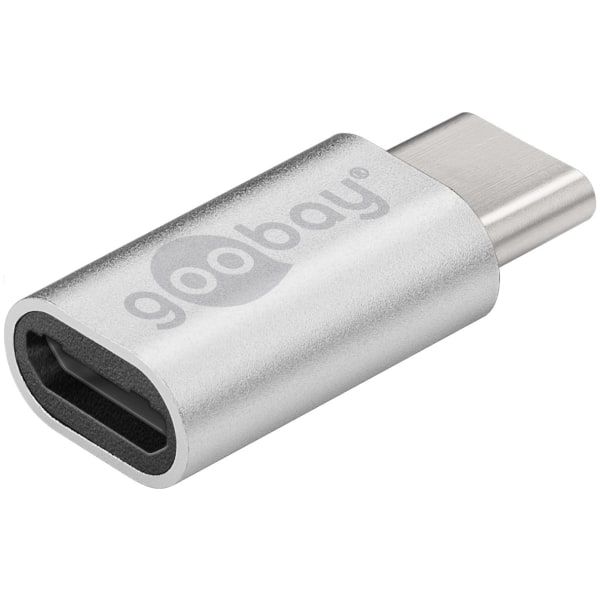 Goobay Adapter USB-C™ til USB 2.0 Micro-B, sølv USB-C™-stik