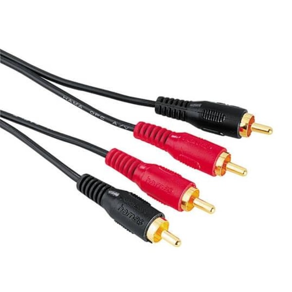 HAMA Audio Kabel 2 Phono-2 Phono 10,0m Guldbelagt ST