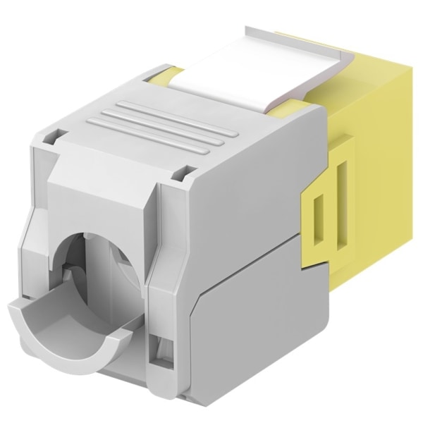 Goobay Keystone-modul RJ45 CAT 6A, UTP 16,5 mm bred, krokodiltyp, klämlist för verktygslös IDC-montering
