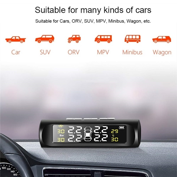 Solcellsdriven däcktryckskontroll