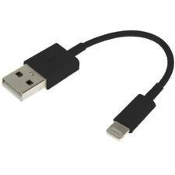 Lightning-kabel till USB, 11cm, svart