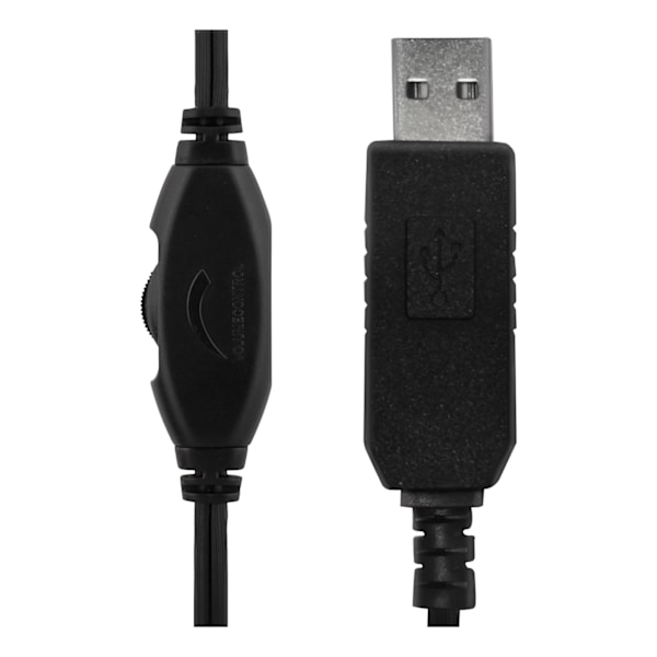 DELTACO USB-kuulokemikrofoni, 40mm elementit, 32Ohm, 20Hz-20kHz, musta