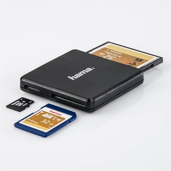 Hama Kortlæser USB 3.0 Multi SD/microSD/CF Sort
