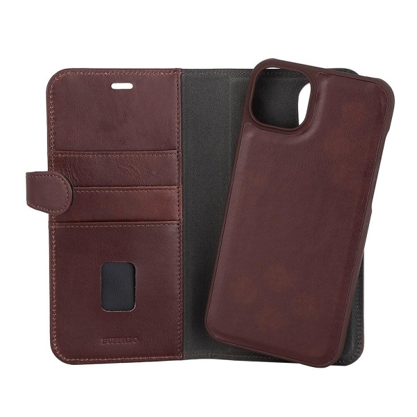 BUFFALO 2in1 Wallet 3 card iPhone 14 Plus 6,7" Brown Brun