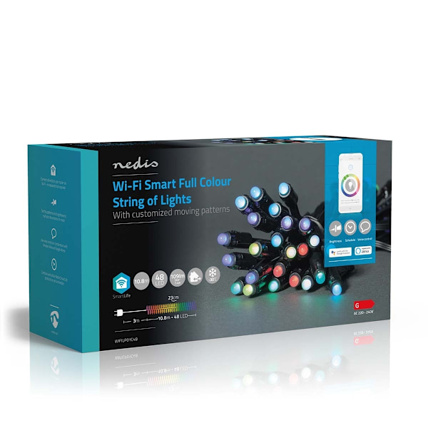 Nedis SmartLife Jouluvalot | Partylight | Wi-Fi | RGB | 48 LED's | 10.80 m | Android™ / IOS