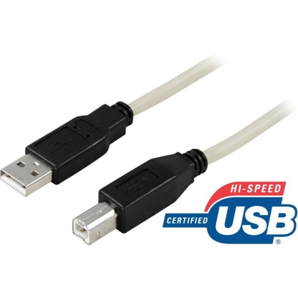 DELTACO USB 2.0 kabel Typ A hane - Typ B hane 0,5m (USB-205)