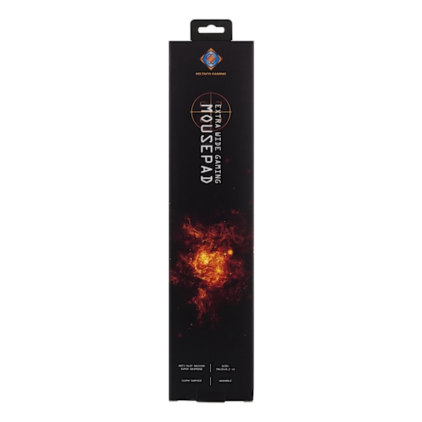 DELTACO GAMING Ekstra bred Gaming Musemåtte, 900mm, sort
