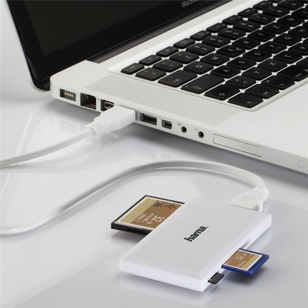 Hama Kortæser USB 3.0 Multi SD/Micro/CF/MS Hvid