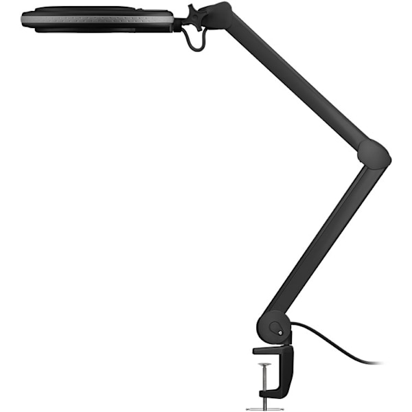 Goobay LED-förstoringslampa med klämma, 8 W, svart 650 lm, 127 mm kristallglaslins, 1,75x förstoring, 3 dioptrier
