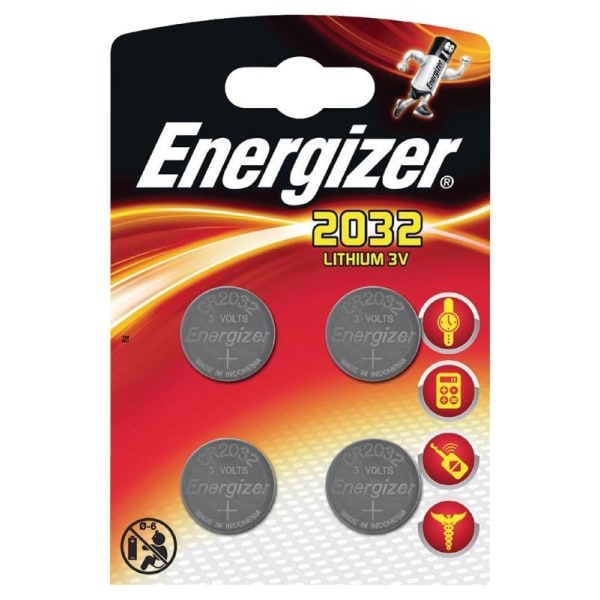 Energizer Knappcellsbatteri CR2032 4-pack (637762)