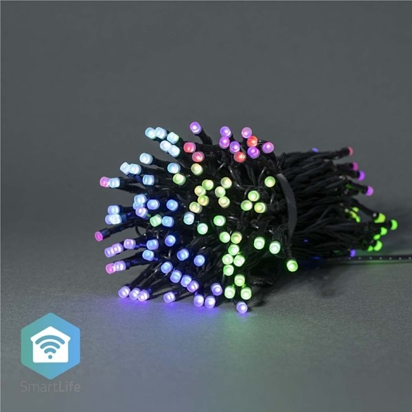 Nedis SmartLife jluelys | Snor | Wi-Fi | RGB | 168 LED's | 20.0 m | Androidâ„¢ / IOS Sort