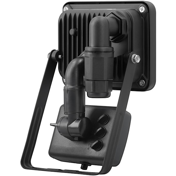 Goobay LED-strålkastare för utomhusbruk, 10 W, med rörelsedetektor med 850 lm, neutralt vitt ljus (4000 K), PIR-sensor med ON/OFF-funktion och M16 kab