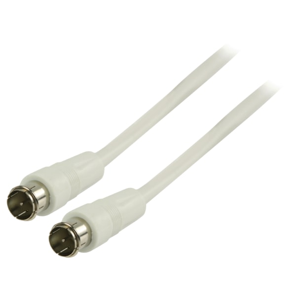 Valueline Antennkabel F-Hane, Snabbkoppling - F-Hane, Snabbkoppling 10.0 m Vit