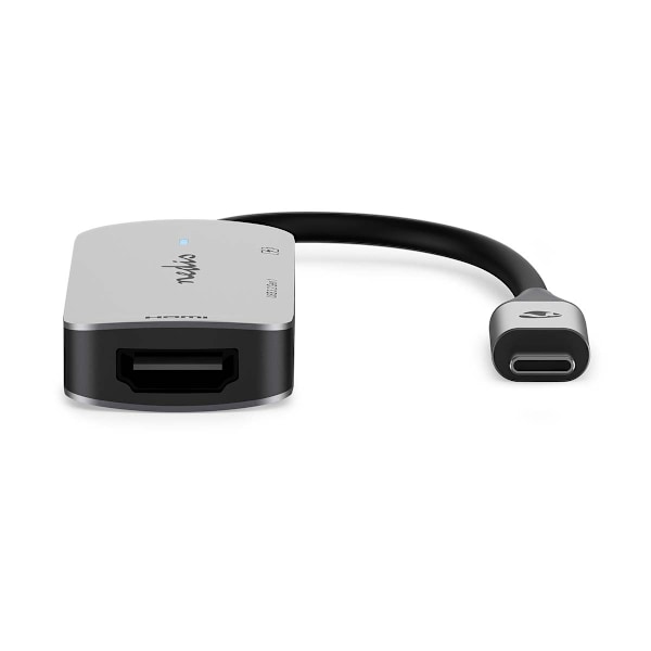 Nedis USB N Moniporttisovitin | 3-in-1 | USB 3.2 Gen 1 | USB-C™ Uros | HDMI™ Ulostulo / USB-A Naaras / USB-C™ Naaras | 5 Gbps | 0.10 m | Pyöreä | Nikl