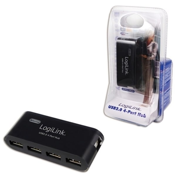 LogiLink USB 2.0-hub 4-port Sort