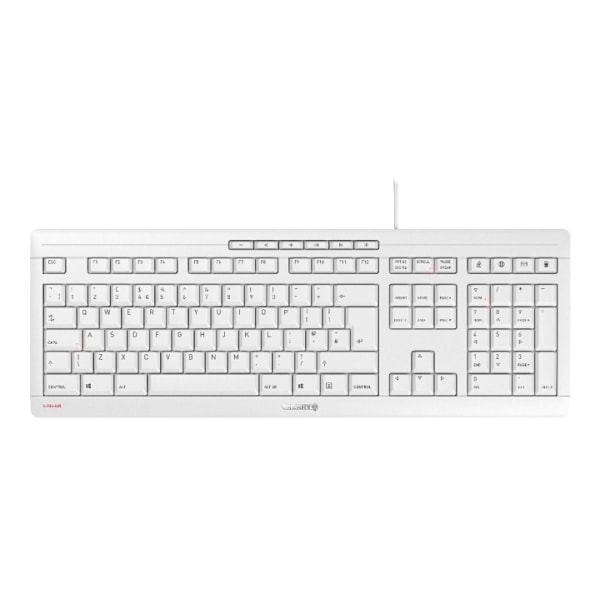 Cherry Stream keyboard, Nordisk layout, White Grå
