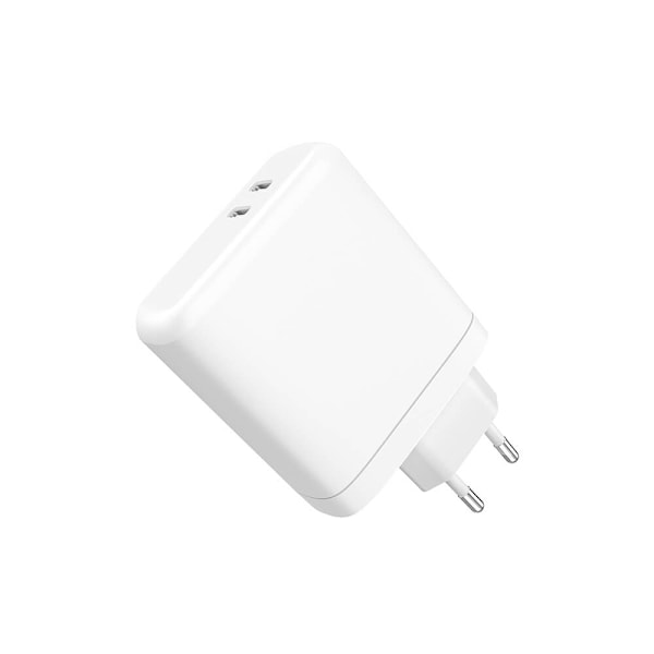 GEAR Laddare 220V 2xUSB-C PD 60W Vit