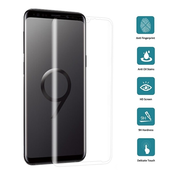 3D Skärmskydd i härdat glas till Samsung Galaxy S9 - Vit Vit