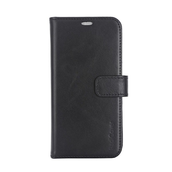 RADICOVER Wallet Case 2i1 Anti-stråling Læder MagS Sort - iPhone 15 Svart