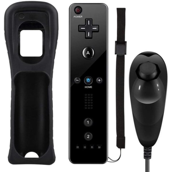 Remote Plus + Nunchuck till Wii-Wii U, Svart