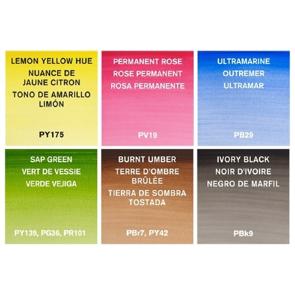 Cotman Water Color Tubset 6x8 ml
