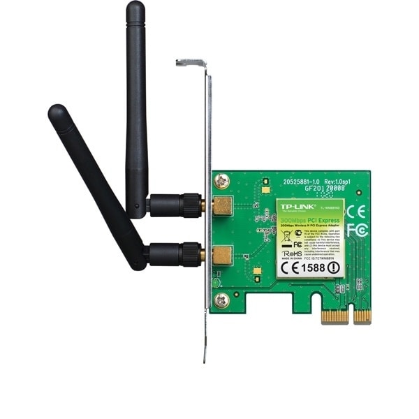 TP-LINK PCI-Express kort til trådløst netværk, 300Mbps, 802.11b/g/n Grøn