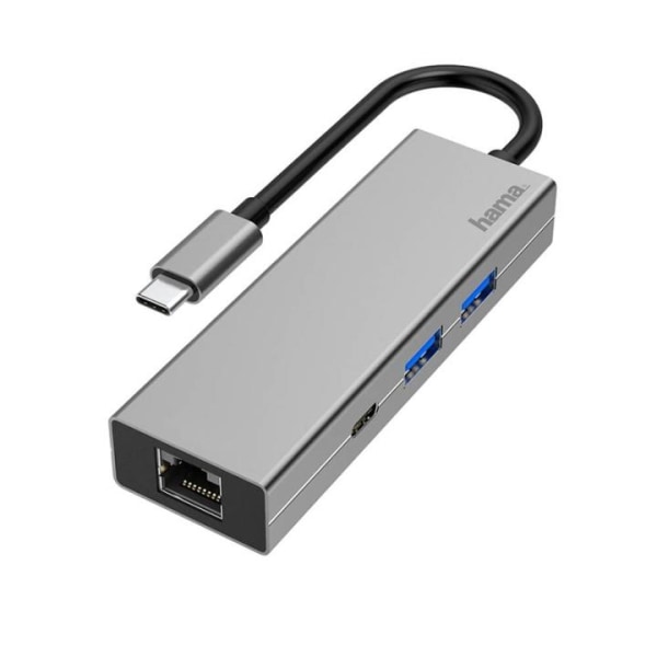 HAMA Adapteri USB-C Multi 4x Porttia LAN
