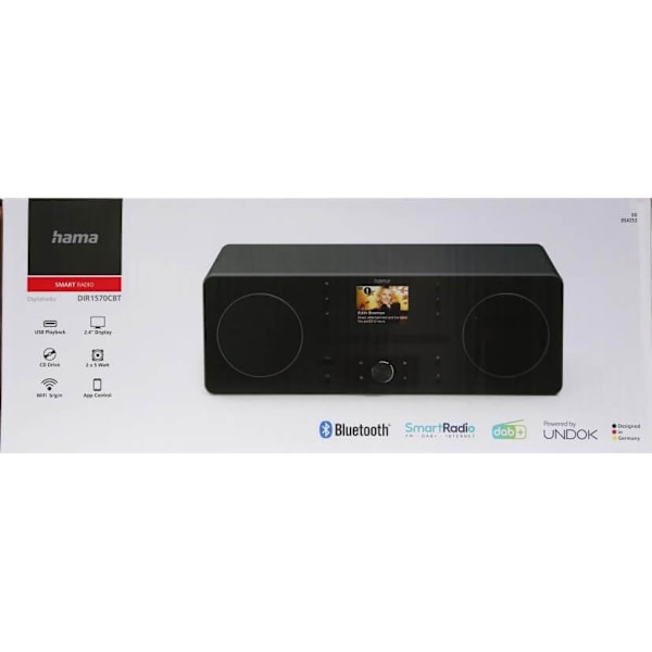 Hama FM/DAB+/CD/BT Internetradio DIR1570CBT Svart