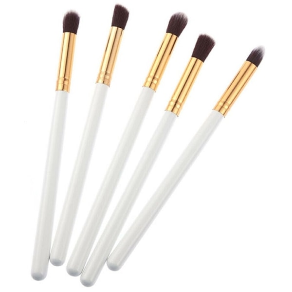 Professionelle skånsomme makeupbørster 10-pak, Hvid