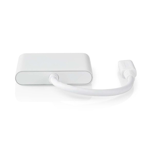 Nedis USB Multi-Port Adapter | 3-i-1 | USB 3.2 Gen 1 | USB-C™ Hane | HDMI™ Utgång / USB-A Hona / USB-C™ Hona | 5 Gbps | 0.10 m | Rund | Nickelplaterad