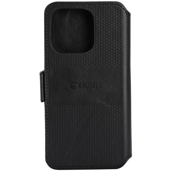 Krusell Leather Phone Wallet iPhone 14 Pro Svart Svart