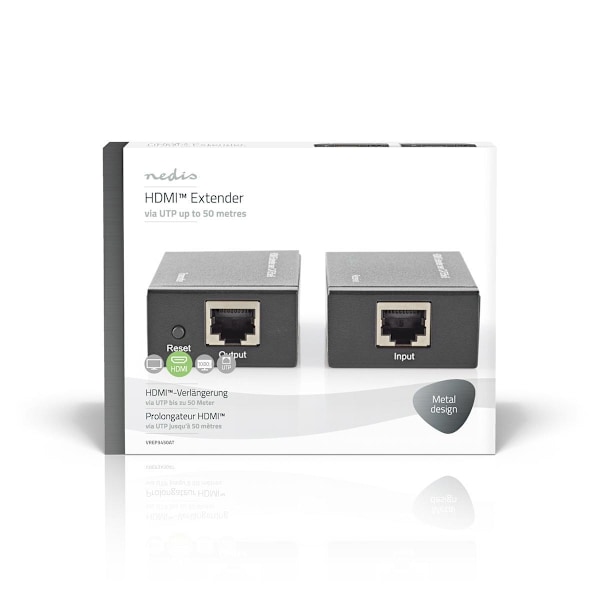 Nedis HDMI â„¢ Extender | Over Cat6 | Op til 60.0 m | 1080p | 1.65 Gbps | Metal | Antracit