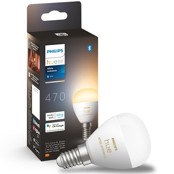 Philips Hue White Ambiance E14 Klot 470 lm 1-pack