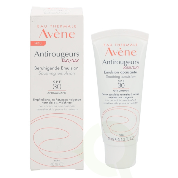Avene Antirougeurs Soothing Emulsion Day Anti-Oxidant SPF30 40 ml Normal To Combination