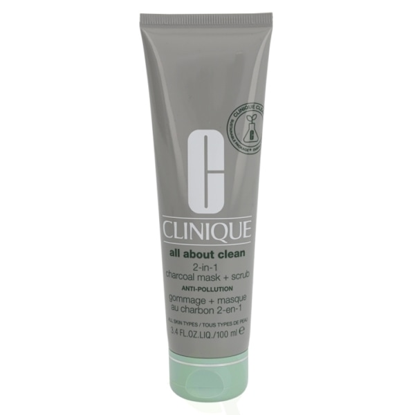 Clinique All About Clean 2-In-1 Charcoal Mask + Scrub 100 ml For All Skin Types