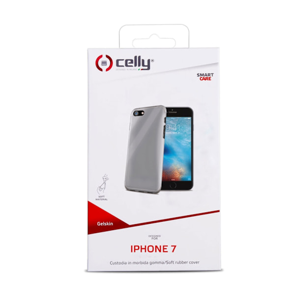 Celly Gelskin TPU suojakuori iPhone 7/8/SE 2020/SE 2022 Transparent