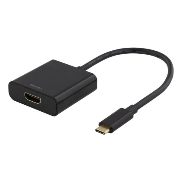 DELTACO USB-C till HDMI adapter, 4096x2160 30Hz, svart