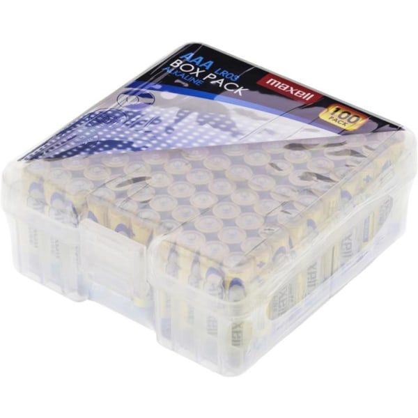 Maxell Box Pack, LR03 / AAA batterier, alkaliska, 1,5V, 100-pack