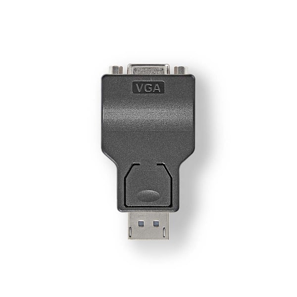 Nedis DisplayPort adapter | DisplayPort Han | VGA Hun | 1080p | Nikkelplateret | Lige | Runde | ABS | ABS | Sort | Box