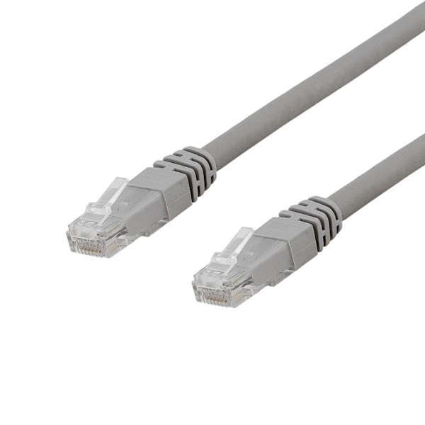 Deltaco U/UTP Cat6a patch cable, LSZH, 25m, grey