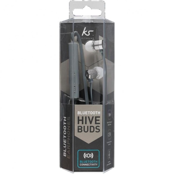 KitSound Hovedtelefon In-Ear Hive Trådløs Gunmetal Mic Grå