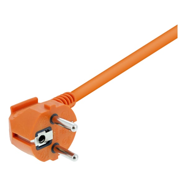 DELTACO yksiosainen jatkojohto, IP20 H05VV-F 3G1.5 20m, Oranssi