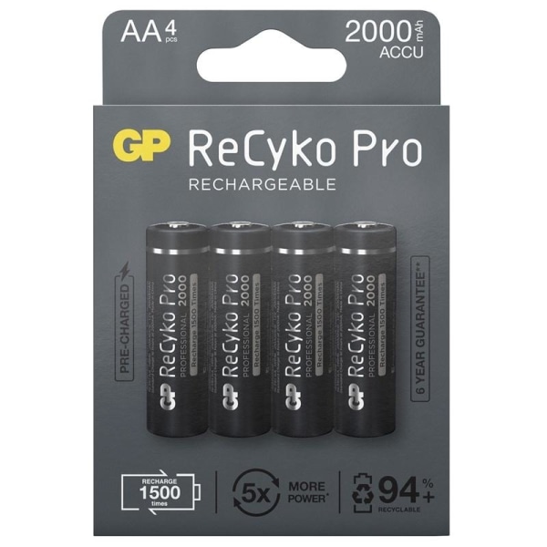 GP ReCyko Pro AA-batterier 2100mA
