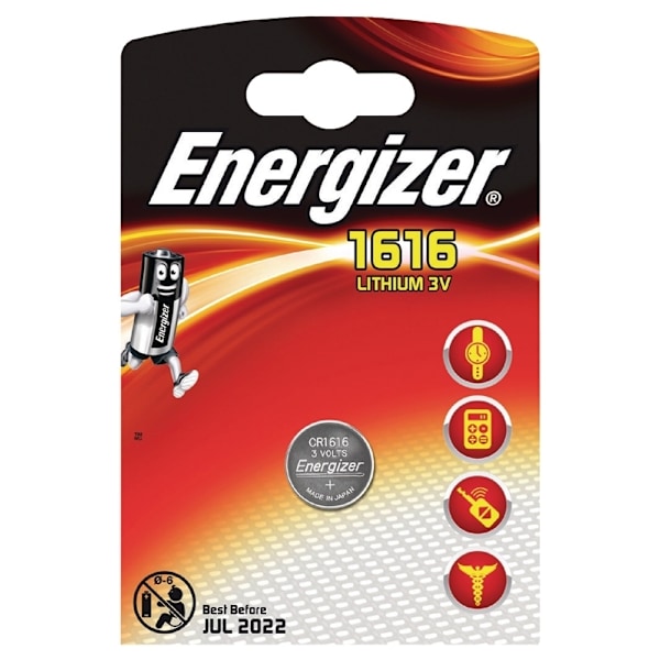 Energizer Knappcellsbatteri CR1616 1-pack (E300163700)