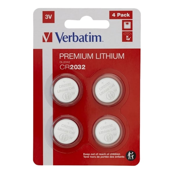 Verbatim LITHIUM BATTERY CR2032 3V 4 PACK