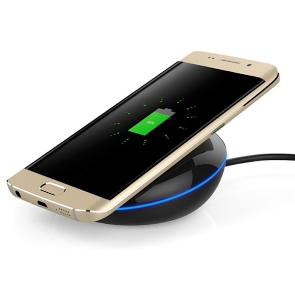 Trådløs Qi oplader, fast charge Sort (WA-14)