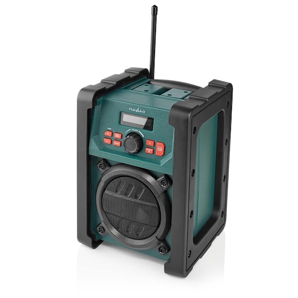 Nedis DAB+ Radio | Radio på Byggepladsen | DAB+ / FM | 2.2 " | Sort hvid skærm | Batteri / Strømforsyning | Digital | 15 W | Bluetooth® | Vækkeur | Sl