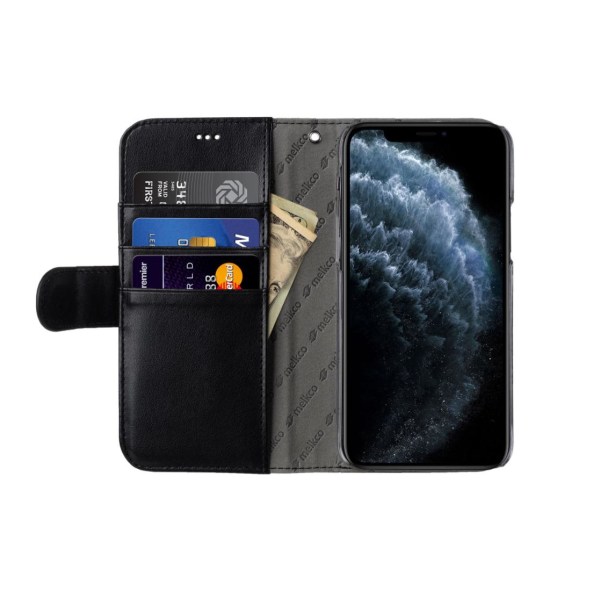Melkco Wallet Case iPhone 12 Pro Maxille, musta Svart