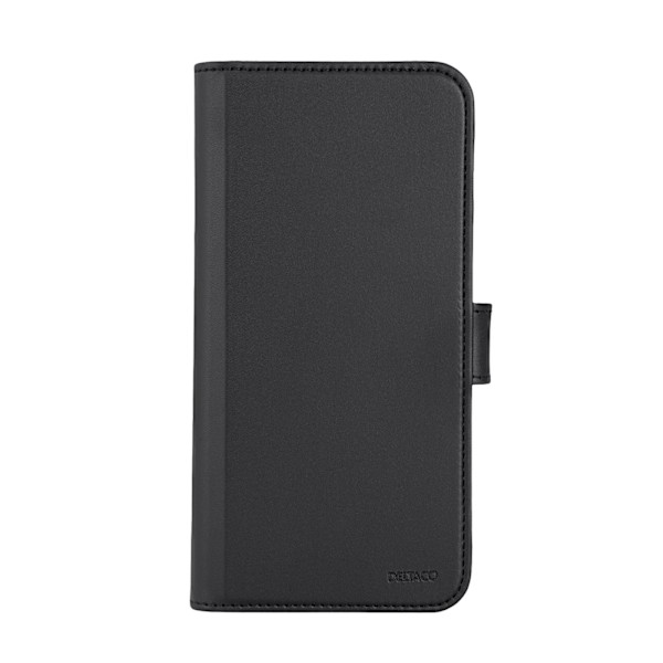 DELTACO Wallet case, 2-in-1, iPhone 15 Plus, magnetic cover, black Svart